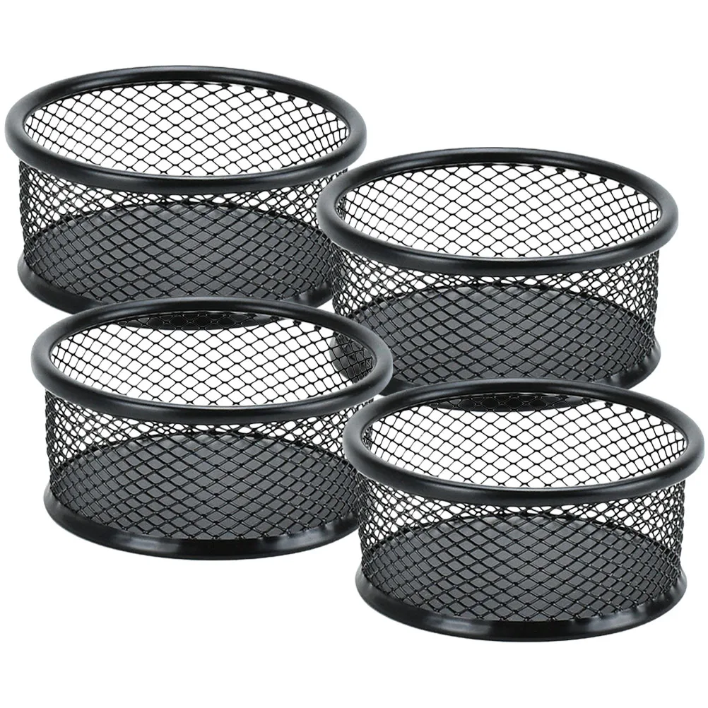 8 Pcs Multifunction Paper Clip Barrel Student Paperclip Container Iron Dispenser Desk Mesh Holders