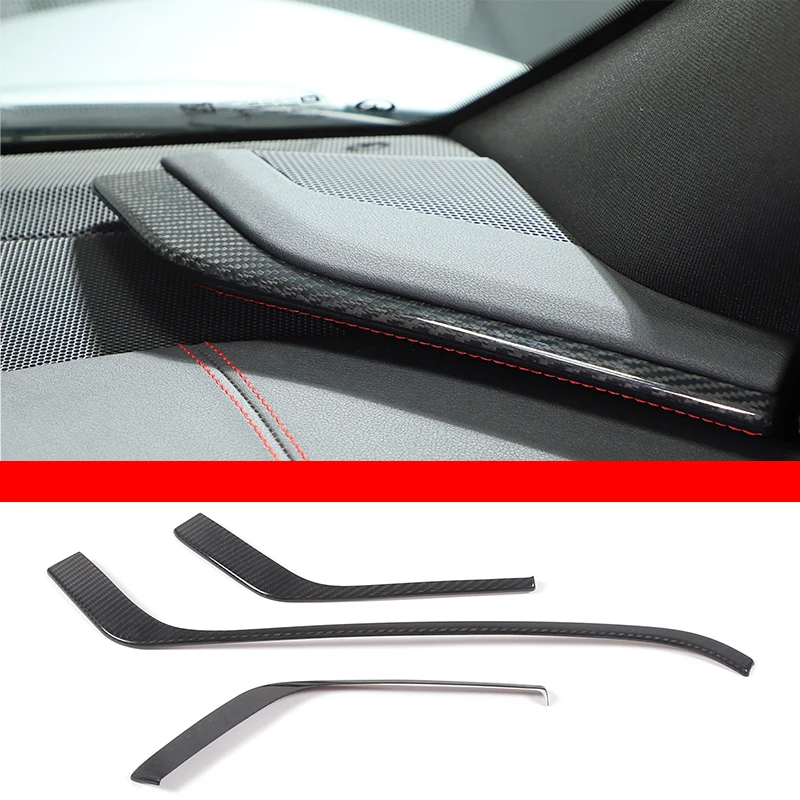 

For Chevrolet Corvette C8 Z06 2020-2023 real carbon fiber Car Center Console Dashboard Panel Cover Trim Sticker Car Accessories