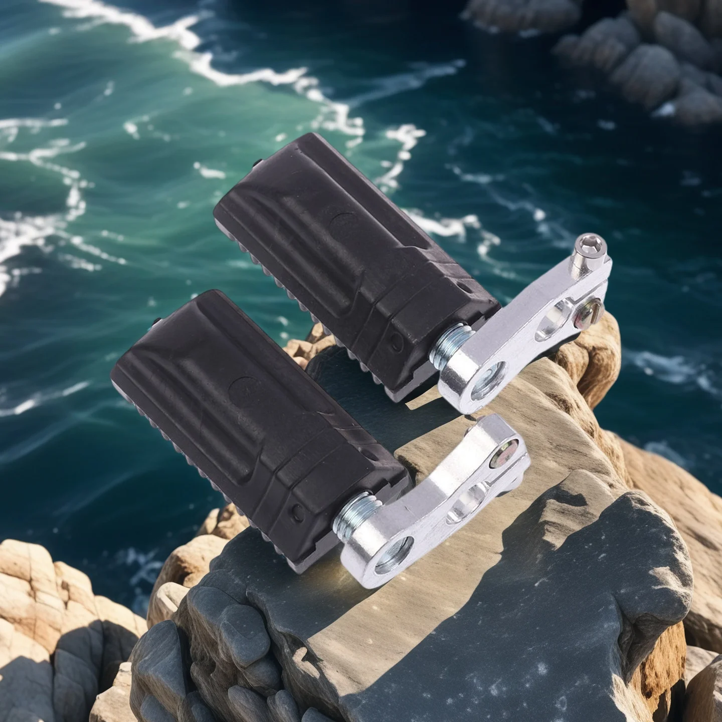 

Heavy-Duty Motorcycle Rear Foot Pegs Original Style Replacement for Mini Pocket Bikes Easy Installation Passenger Footrests