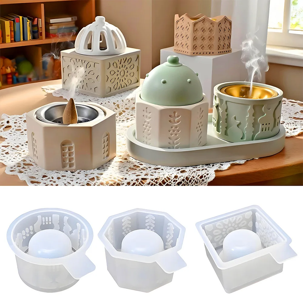 Новый DIY кристалл ароматерапия гипсовая силиконовая форма благовония духовка украшения коробка приемник чашка свечи силиконовая форма для изготовления смолы