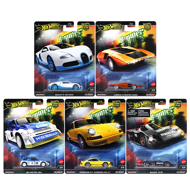 Presale Hot Wheels Premium Car Culture Hammer Drop Mazda 787B Bugatti Veyron Porsche 911 1/64 Diecast Model Car Toy FPY86