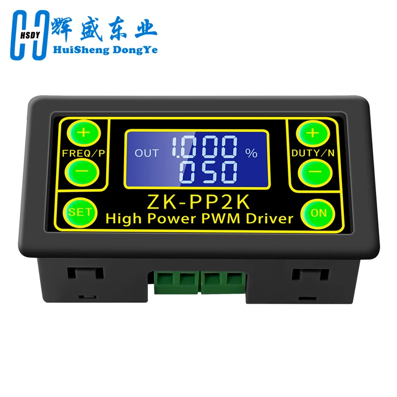 ZK-PP2K PWM Signal Generator 8A Driver Module for Motor/Lamp Dual Mode LCD PWM Pulse Frequency Duty Cycle Adjustable Module