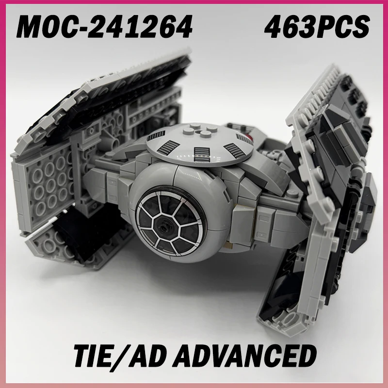 

463 шт. MOC-241264 новый TIE/ad расширенный космический корабль космическая война боевые бойцы модель строительные блоки кирпичи игрушка для детей и взрослых Рождественский подарок