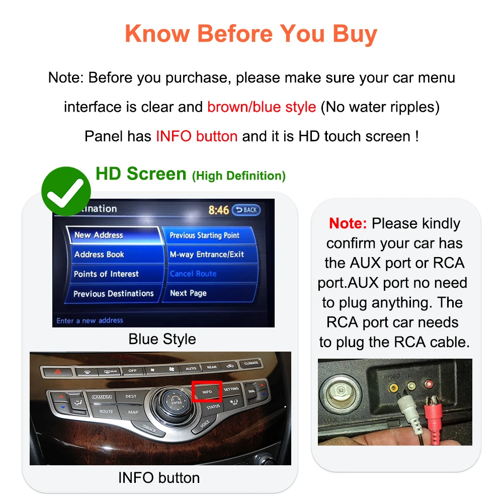 Bonroad Wireless CarPlay Android Auto Decoder Box For HD-Screen Infiniti QX70 FX37 FX35 QX50 EX25 EX37 QX80 QX56 Mirror Link