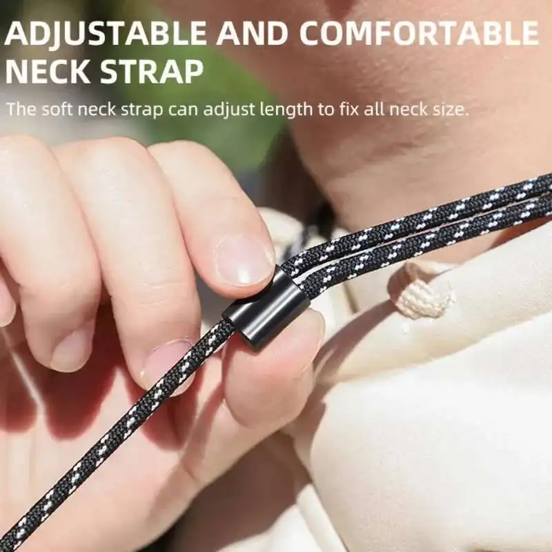 كاميرا الحركة المغناطيسية الرقبة جبل الصدر كاميرا الجسم قلادة الحبل POV حامل مدونة فيديو ل GoPro 13 12 11/ Insta360 X4 Action 5 4