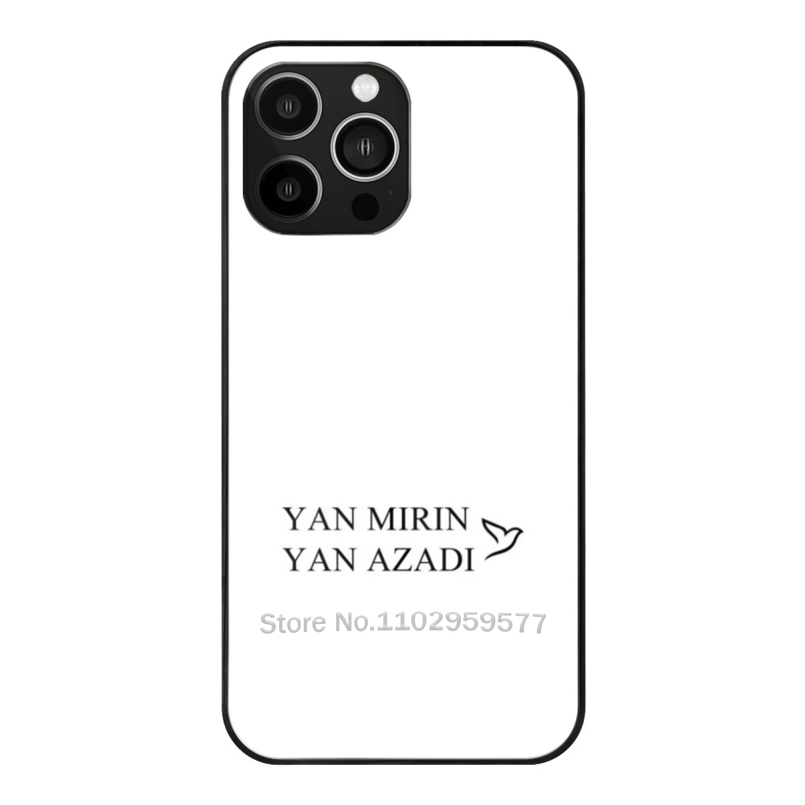 Yan mirin yan azadi gehärtete glass chale für iphone 13 14 12 11 15 pro max mini 8 7 x xr xs plus telefon hülle kurdish kurdish