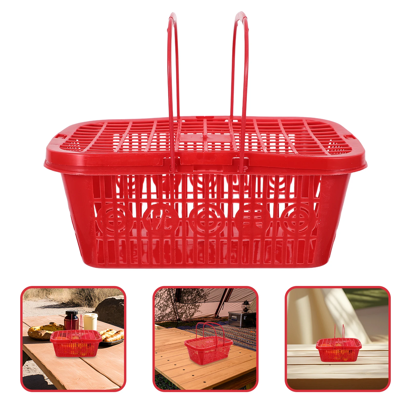 

10 Pcs Picking Basket Camping Food Fruit Handheld Crayon Pencil Container Plastic