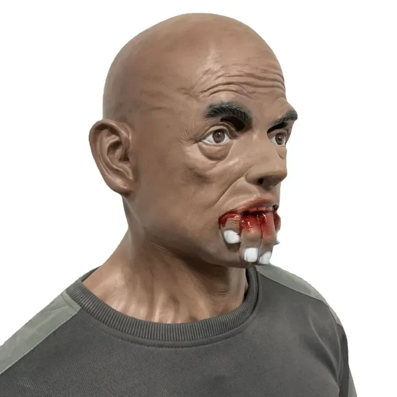 Halloween Devil Mask Haunted House Escape Scary Devil Mask Rotten Mouth Devil Man