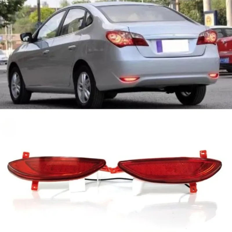 

Для Hyundai Elantra 2011-2016 2 шт. автомобильный светодиодный отражатель заднего бампера DRL красный динамический указатель поворота стоп-сигналы противотуманные фары