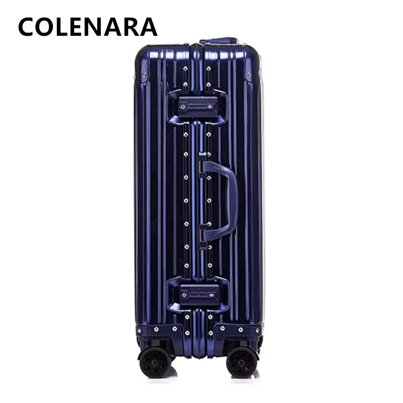 COLENARA Suitcase Full Aluminum Magnesium Alloy Boarding Box Large Capacity Trolley Case 20