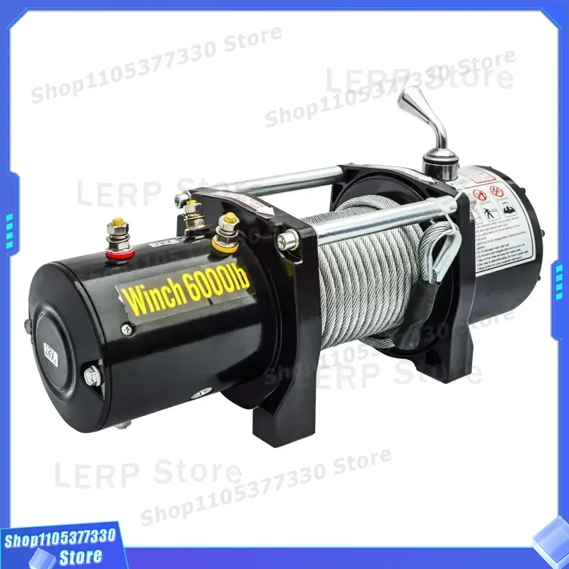 Heavy Duty 12V 24V DC Electric Winch 3000lbs 4500lbs 6000lbs Small Portable Hoist for Car Truck ATV Off Road Recovery Gear