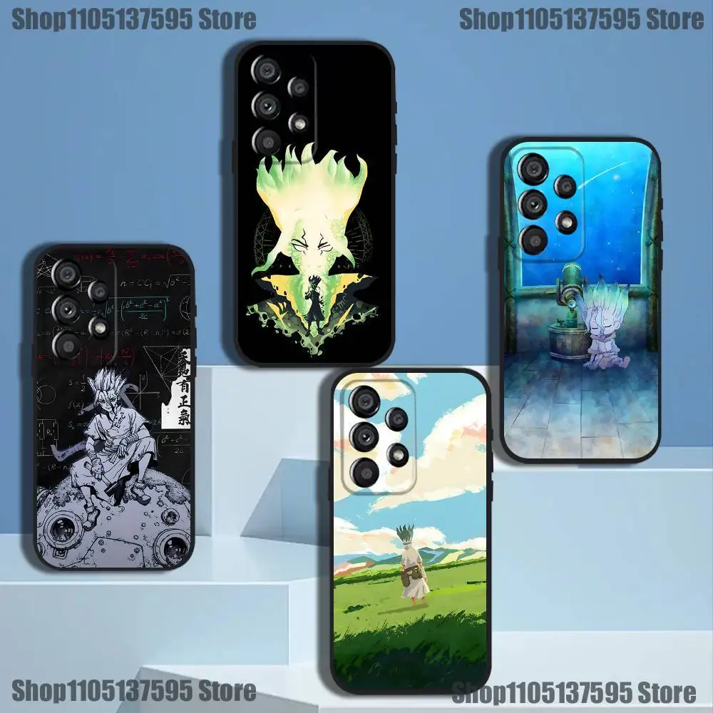 

Dr S-Stone Ishigami Senku Phone Case For Samsung Galaxy A73,31,32,72,41,53,52,71,22,5G,Note,J7,8,9 Soft Black Cover