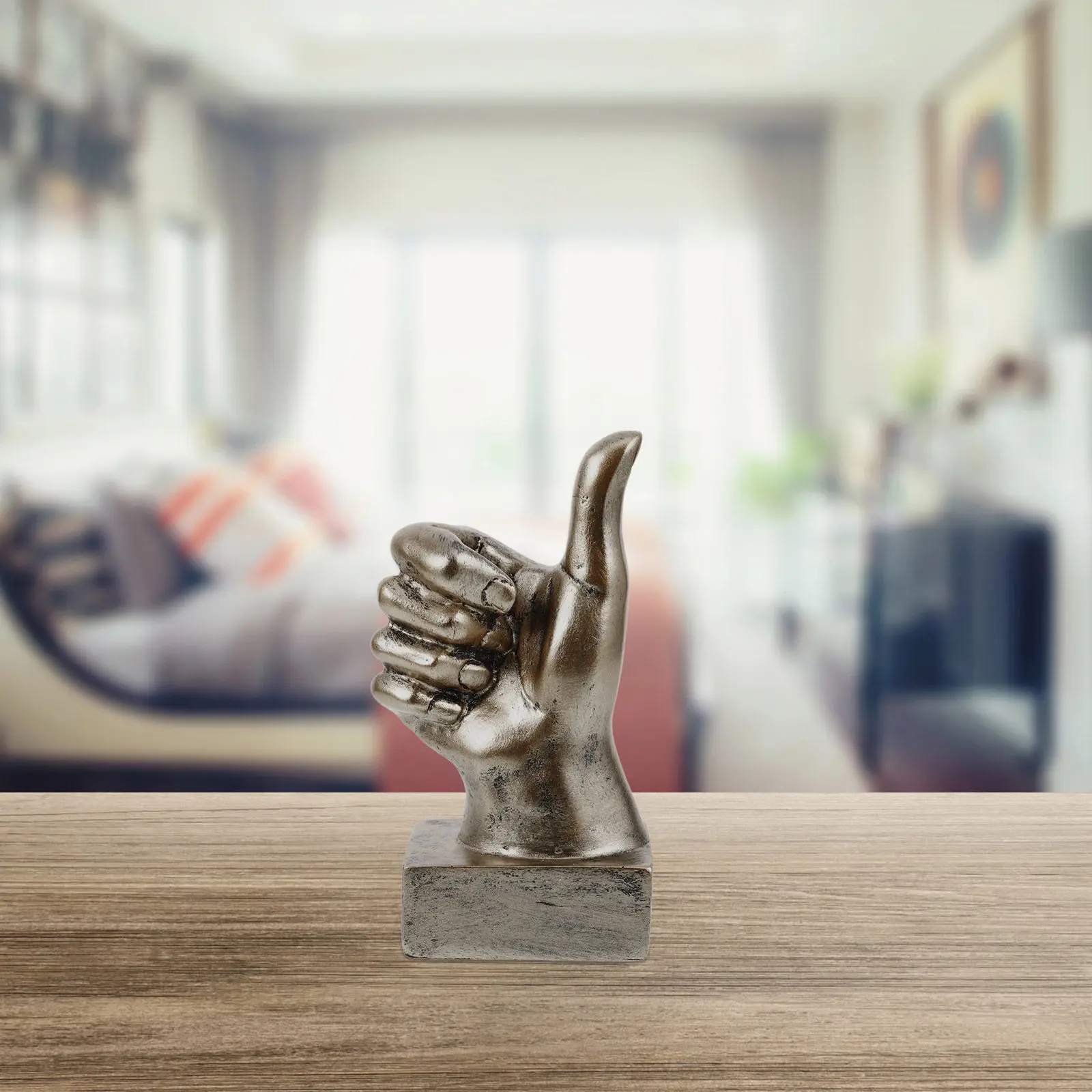Resin Thumbs Up Hand Sculpture Creative Hand Gesture Ornament Stylish Desktop Decoration Finger Sculpture Bedroom Ornament Home