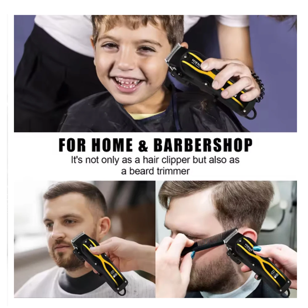 

HIENA Hair Clippers for men Rechargeable Cordless Hair Trimmer Head Shavers haircut Professional barber hair cutting machine