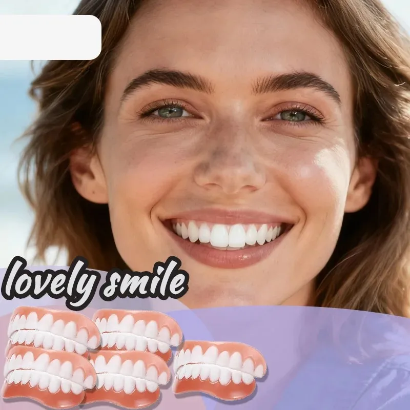 

Эластичные комфортные зубные протезы для пожилых людей, 5 комплектов, легкая установка, для верхней и нижней челюсти, на все зубы