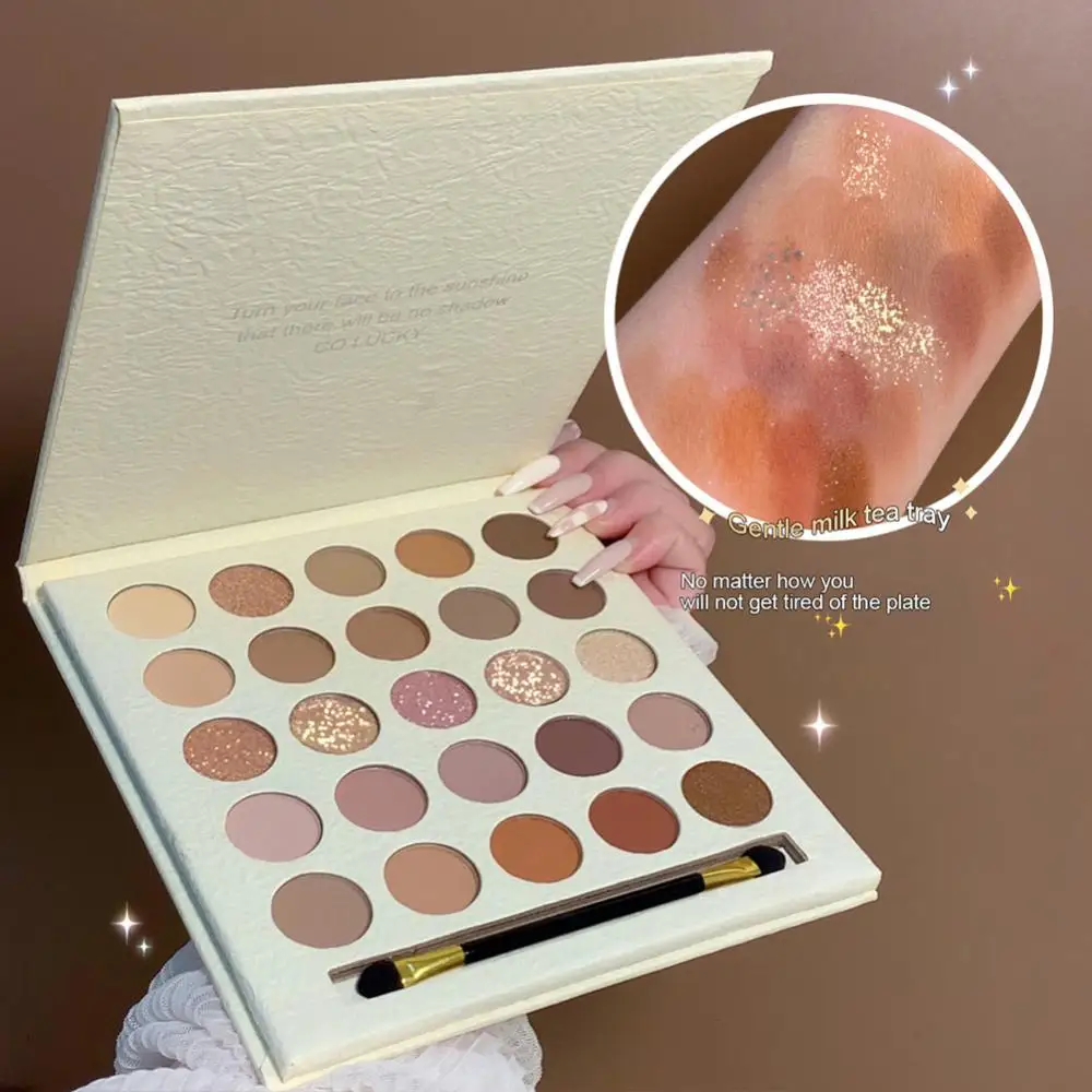 Shimmery Finish Eye Shadow Palette อายแชโดว์กันเหงื่อที่คุ้มค่ากับ Instagram ง่ายต่อการผสมผสาน บทวิจารณ์ที่เหลือเชื่อ ครีมอายแชโดว์