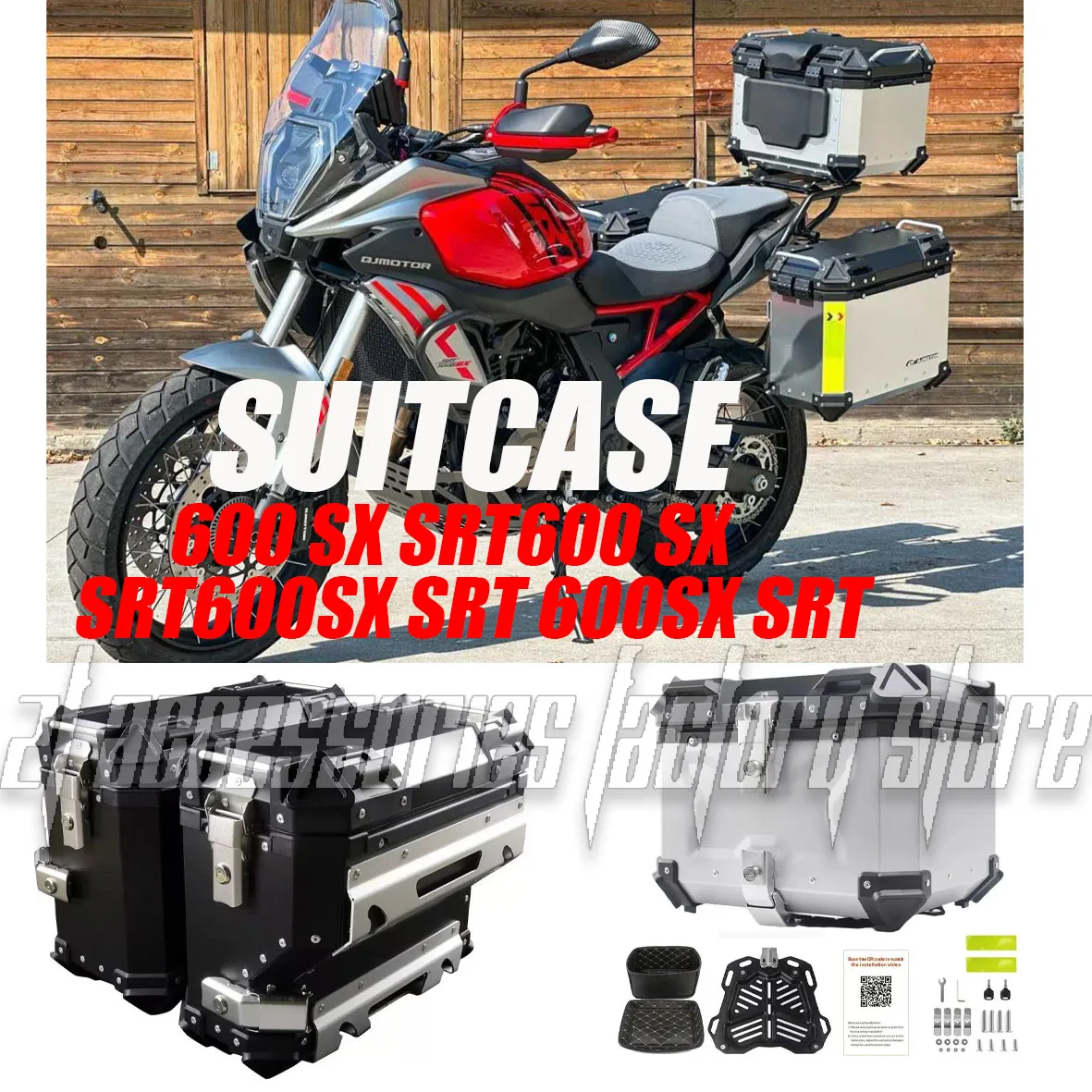 For SRT600SX SRT 600SX SRT 600 SX SRT600 SX Motorcycle Trunk Top Box Side Luggage Case Bag Pannier Rack Moto Topcase Suitcase Su