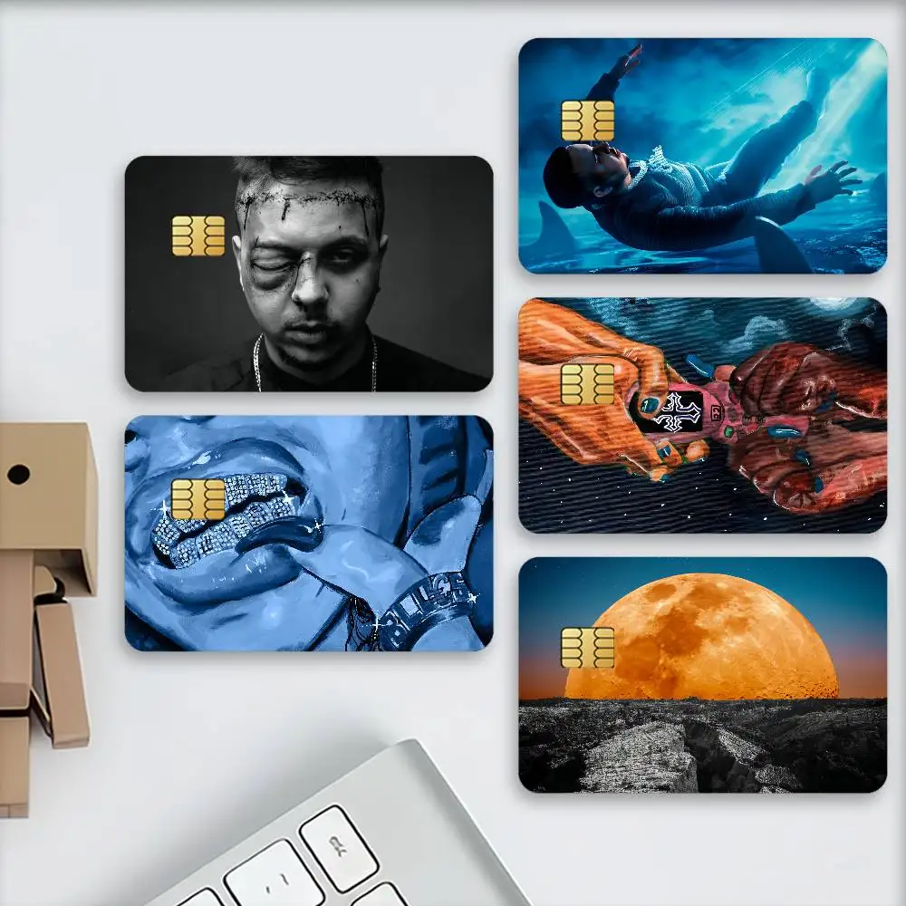 Rapper Cruz Cafune Credit Decorative Card Stickers Suitable For Bank Cards Metro Transit Anti-scratch Gift 4PCS