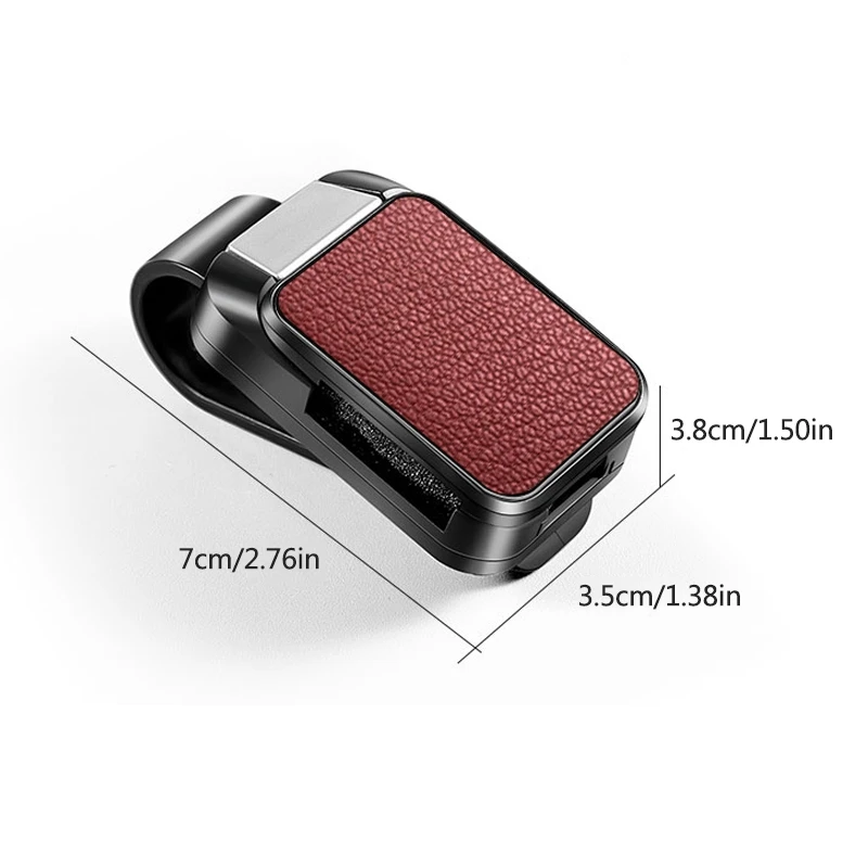 Car Visor Sunglasses Clip Magnetic Glasses Clip High Quality Leather Styling Accessory For BMW 50TH E90 E60 F10 F11 E36 F30 F34 view 6