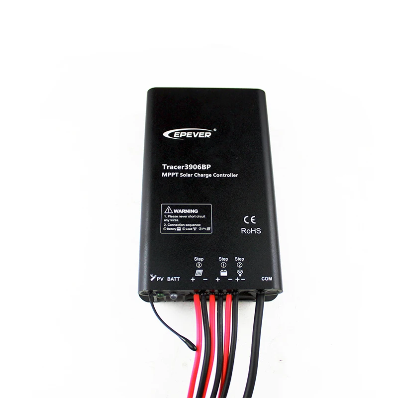 Epever-ソーラー充電コントローラー,12V/24V,15a mpt,防水レギュレーター,リチウム電池コントローラー,60v,入力