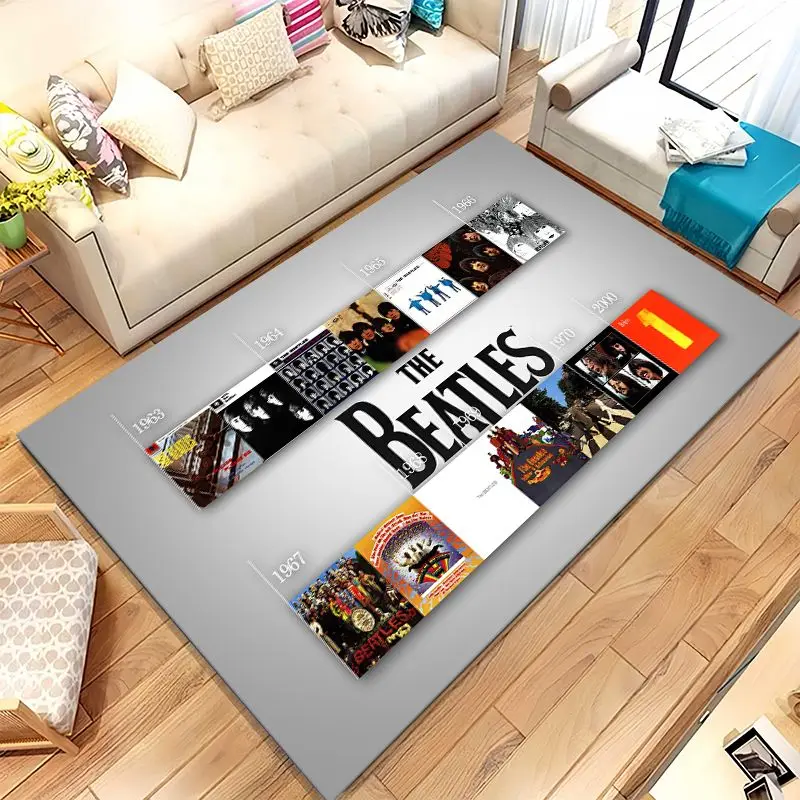 Fab Four The B-Beatles Abbey Road Rock Band Soft Non-Slip Large Area Rug for Living Room,Bedroom Carpet Mat for Sofa,Home Decor