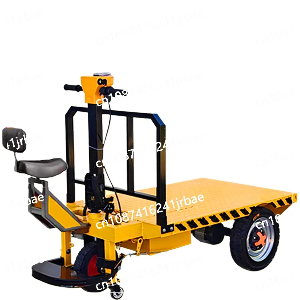 

Electric flatbed truck, truck, construction site pulling bricks, hand pushing, front and back riding four-wheeled flatbed truck