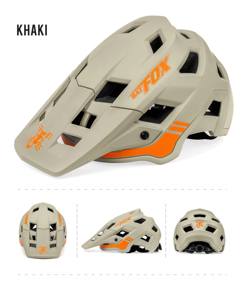 BATFOX Fahrradhelm MTB Casco Fahrradhelm Sicherheit Weiß Integral geformter Mountainbike-Helm für Männer Frauen Casco Bicicleta – Detail 14