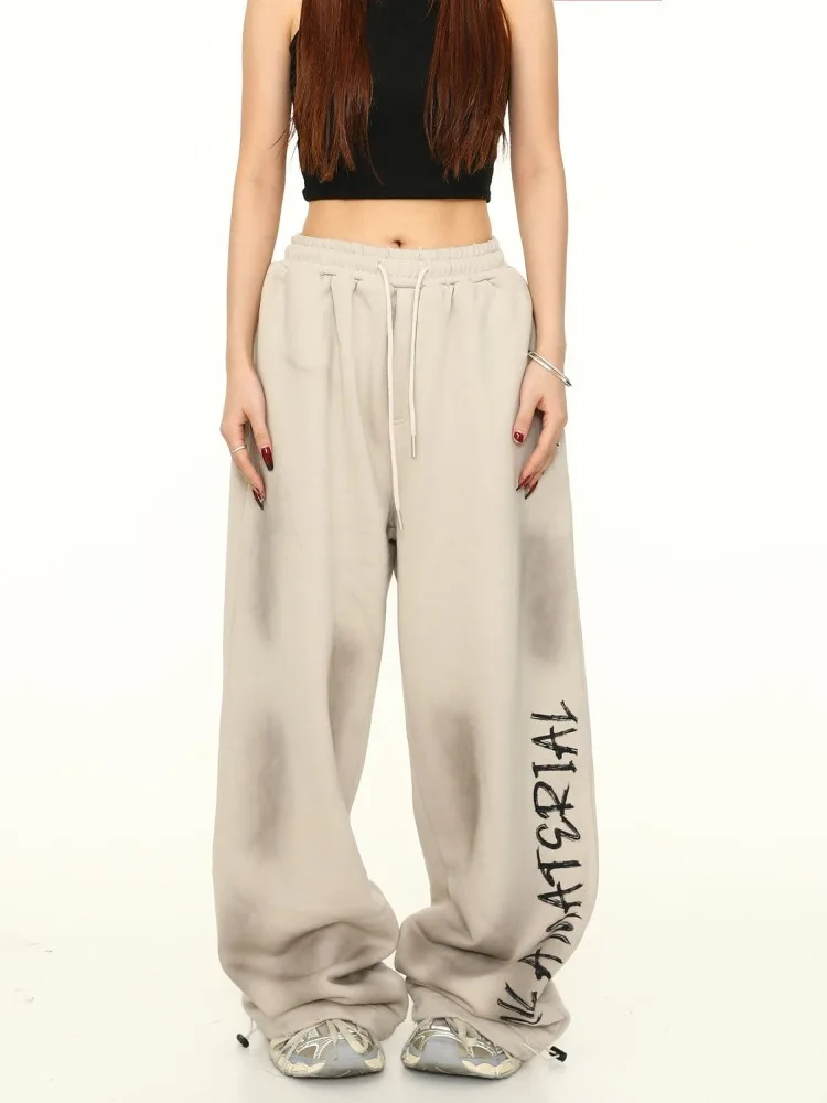 

HOUZHOU Vintage Trashy Y2k 2000s Sweatpants Baggy Woman Harajuku Korean Style Oversized Pants Grunge Streetwear Hip Hop Trousers