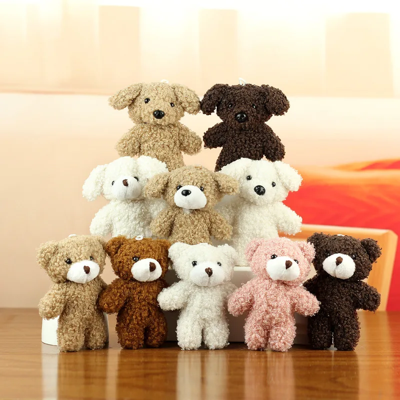 

Милый плюшевый медведь, кукла-щенок, брелок, плюшевые игрушки в виде животных, 11 см, подвеска в виде плюшевого мишки для девочек, брелок «сделай сам», подвесное украшение, подарок на день рождения