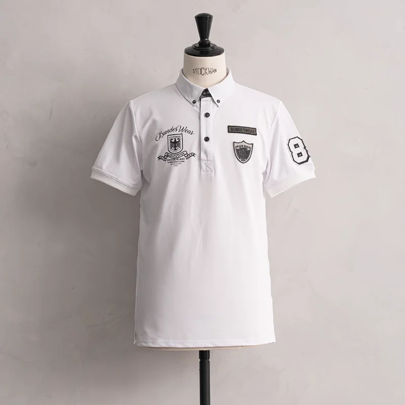 1840 German Eagle Emblem Antibacterial and Odor Suppressing Quick Drying POLO Collar Short Sleeve T-shirt