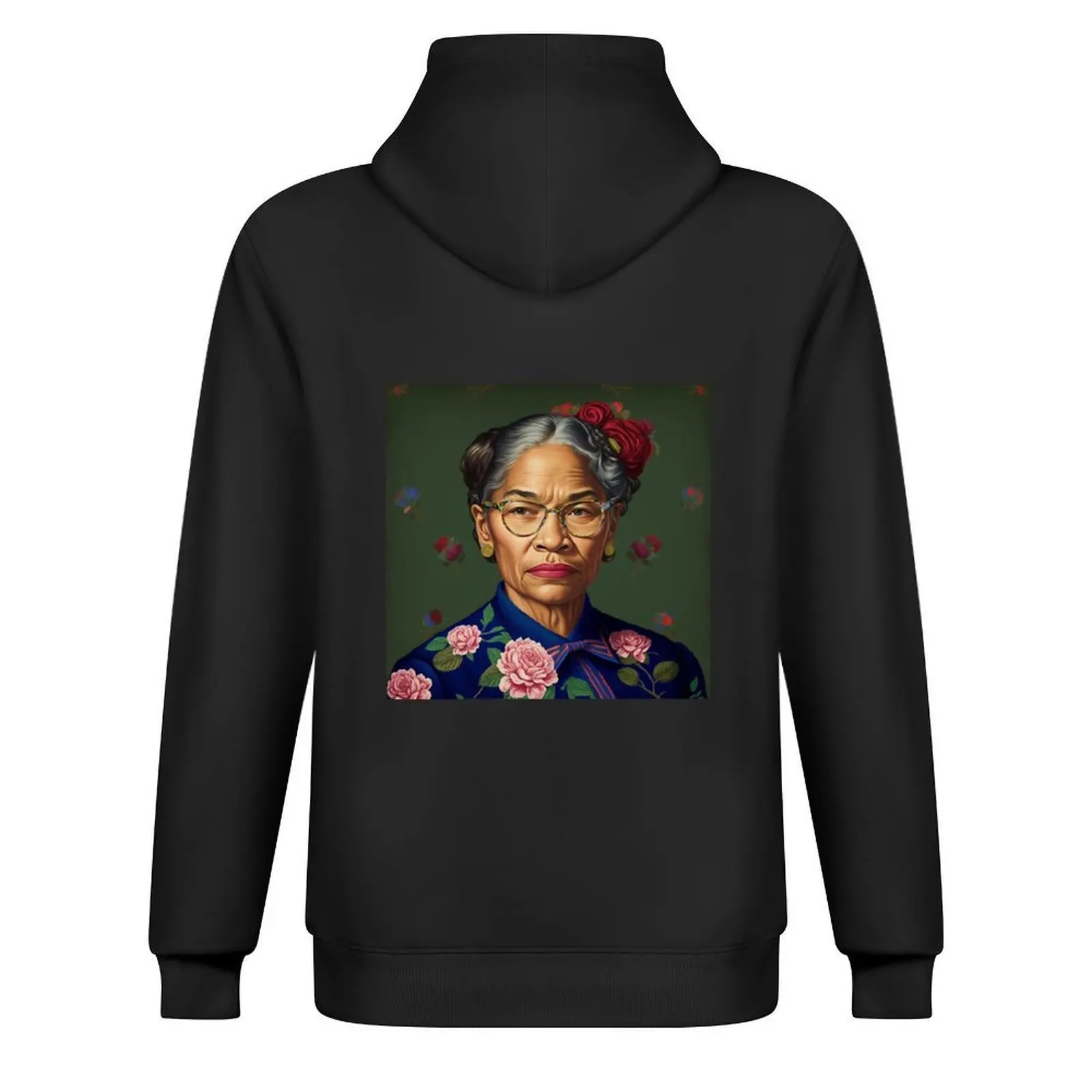 Portait of Rosa Parks من Kehinde wiley هوديي ملابس رجالية ملابس رجالية ملابس رجالية سترة خريفية بغطاء للرأس للرجال