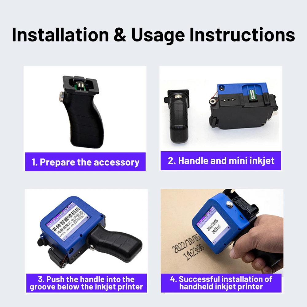 Imagem -05 - Yunduan Mini Handheld Inkjet Impressora Ink Kit Código de Barras qr Data de Validade do Logotipo Tampa Multilíngue Máquina de Codificação Térmica Portátil 12.7 mm