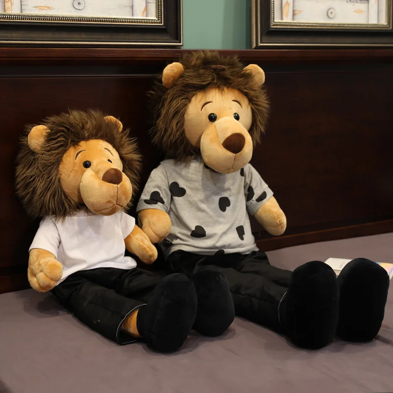 50/65/90cm Cartoon Lion Plush Doll Anime Hot TV Lee Minomi Lion Stuffed Animals Plushies Toy Soft Kids Toys for Girlfriend Gifts