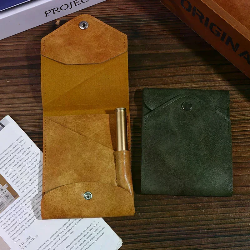 Multifunctional Compact Wallet Bi-Fold ID Card Clip With Pen Minimalist Wallet For Daily Commuting Business And Travel