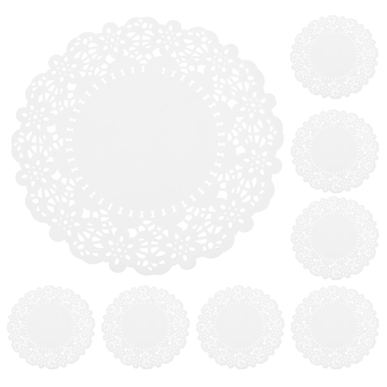 

140 Pcs Round Paper Doilies 7 5 Inch Decorative Lace Placemats Cake Packaging Pads Blotting Paper Tableware Oil Absorbent