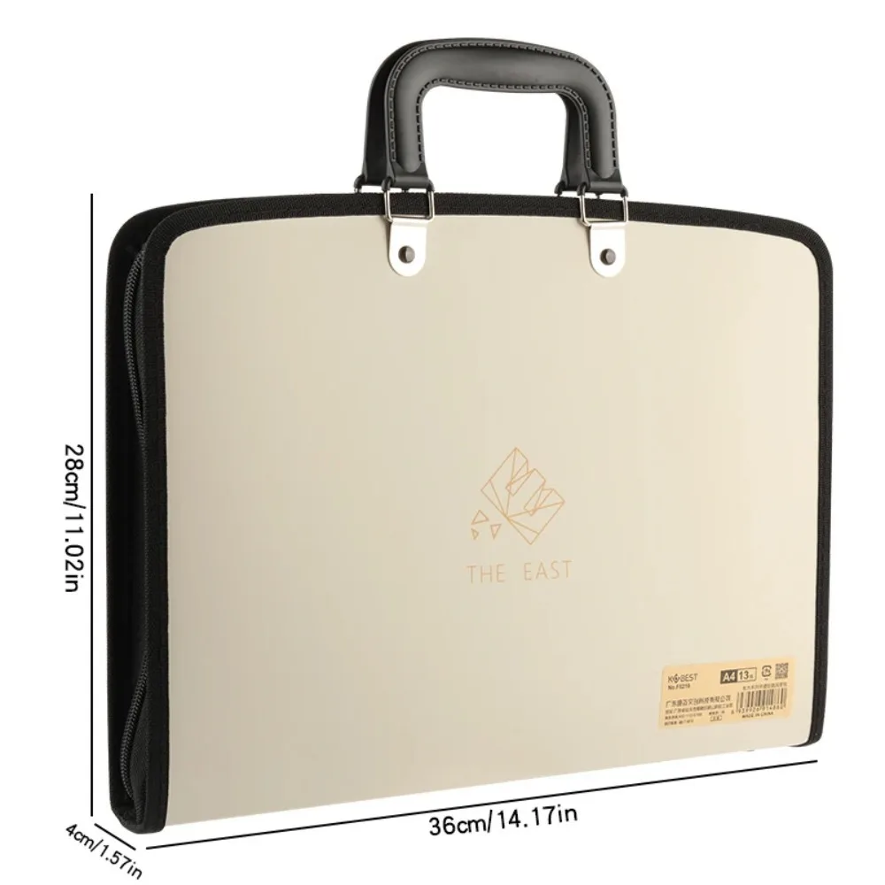 PP A4 File Folder Portable Multilayer Large Capacity Multi-Layer Document Storage Bag a4 New 13 Grids a4 File Folder