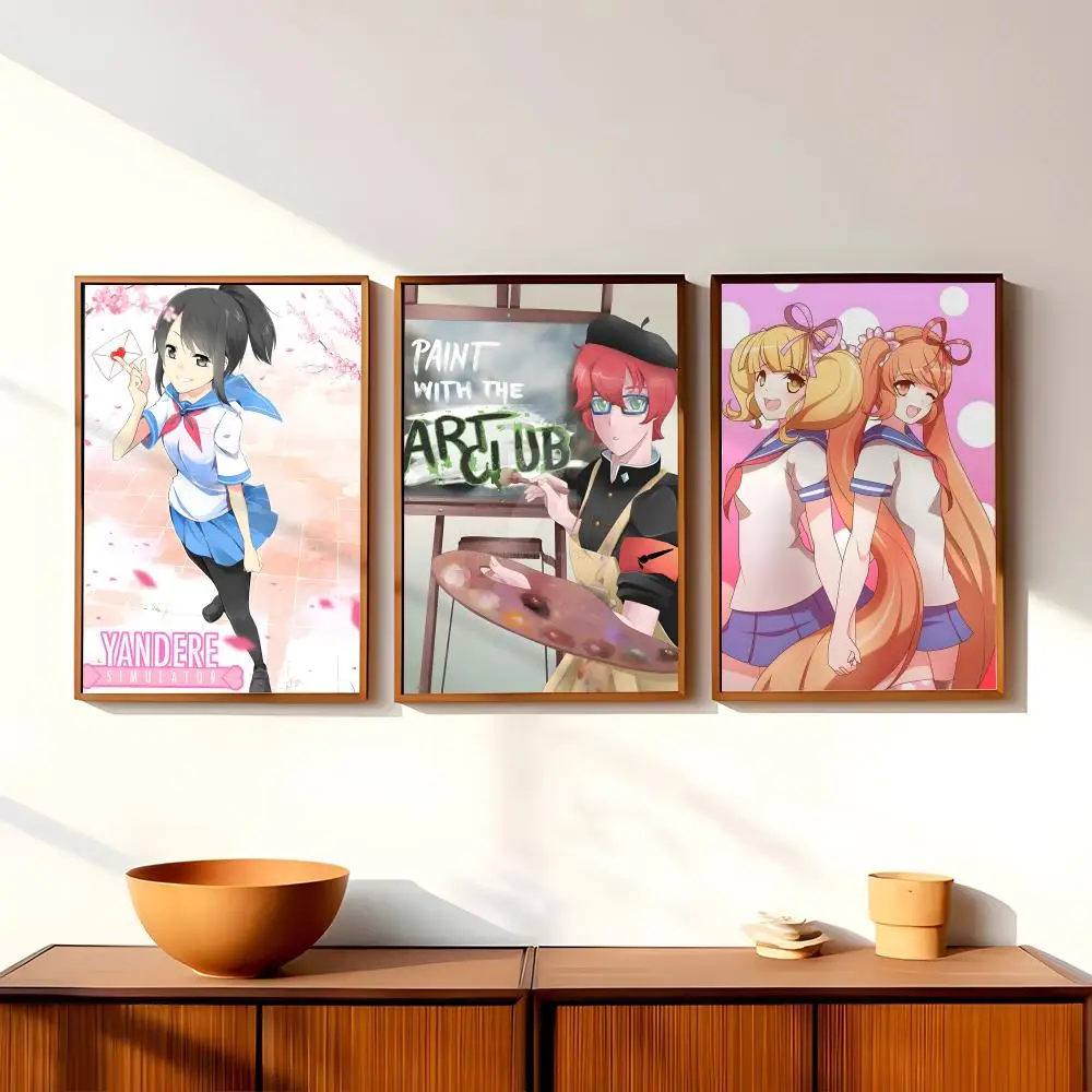 Video Game Y-Yandere Simulator Poster Modern And Elegant Wall Stickers For Home Decor Living Room Dormitory Wall Art