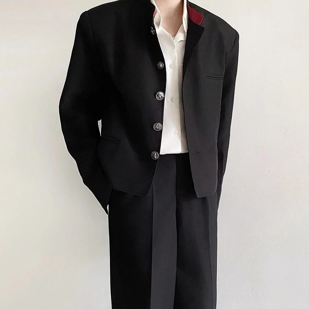 

2025 Winter New Men's Solid Color Long-Sleeved Suit Jacket Japanese Retro Fashion Trendy Simple Loose Casual Niche Men's Top