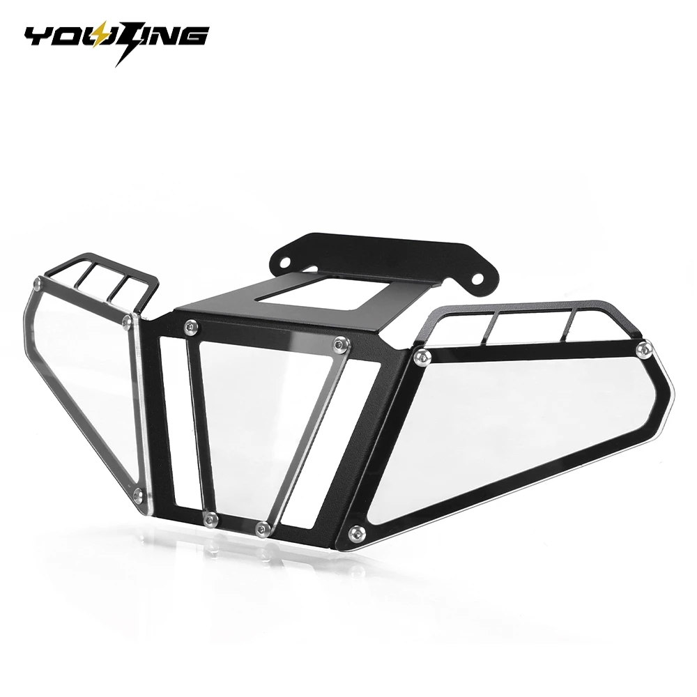 Motorcycle For Aprilia Tuareg 660 2021-2022-2023 Stainless Steel+PC Headlight Shield  Guard Mesh Grille Protector Accessories