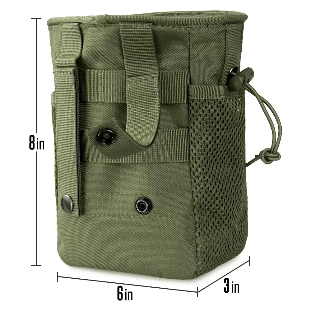 Molle Dump Pouch,Hunting Magazine Recovery Pouch Drastring Ammo Bag Belt Waist Fanny Pack Adjustable Holster Bag