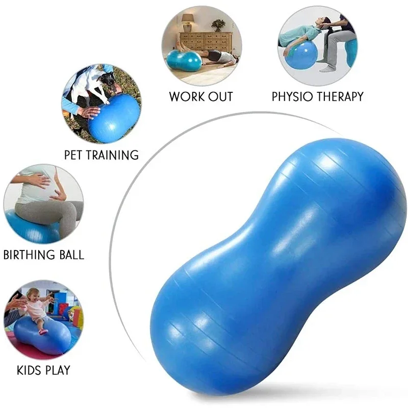 Peanut Ball Yoga Pilates Ball Anti Burst Physio Therapy Exercise Ball For Balance Labor Birthing Home Weight-Bearing 200kg