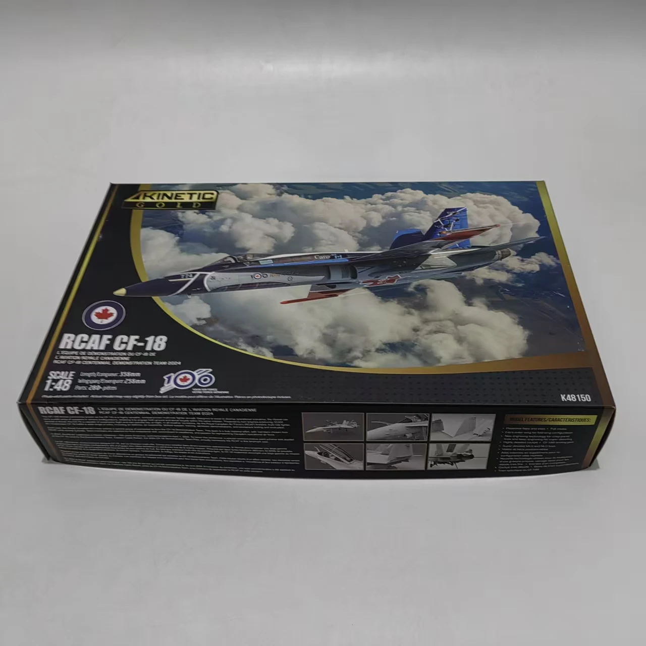 K48150 KINETIC 1/48 RCAF CF-18 RCAF 100e anniversaire Kit de modèle d'équipe de démonstration