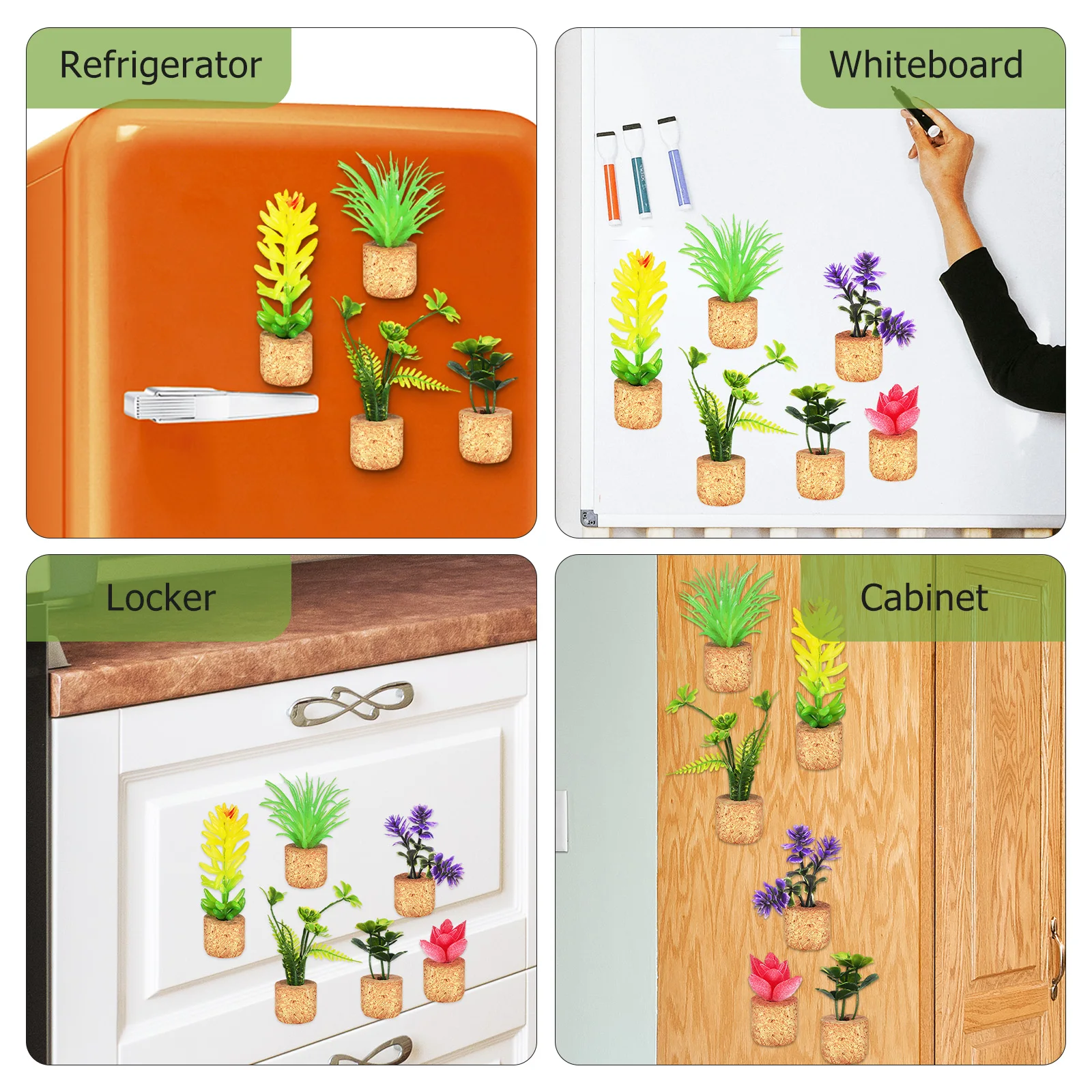 

6 pcs Plant Fridge Magnets PVC Soft Realistic Kitchen Decor Refrigerator Stickers PH01-1 PH01-2 PH01-4 PH01-8 PH01-11 PH01-14