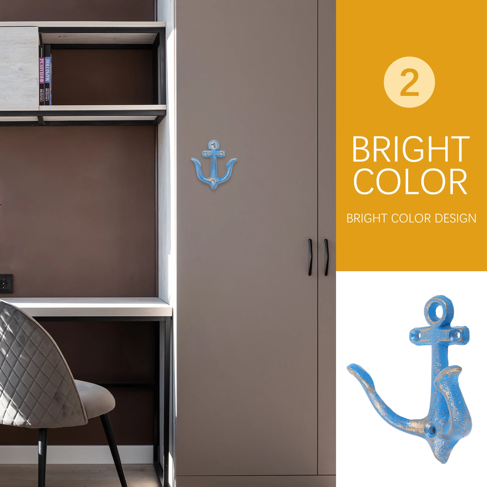 

Retro Iron Anchor Shape Wall Pendant Bedroom Beach Nautical Decor Anchor Shape Wall Pendant Indoor Outdoor Gift