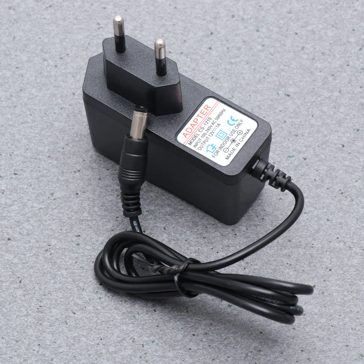 

55mm*21mm EU-plug DC 12V 1A AC Power Adapter Wall Power Supply for CCTV Camera (Black)