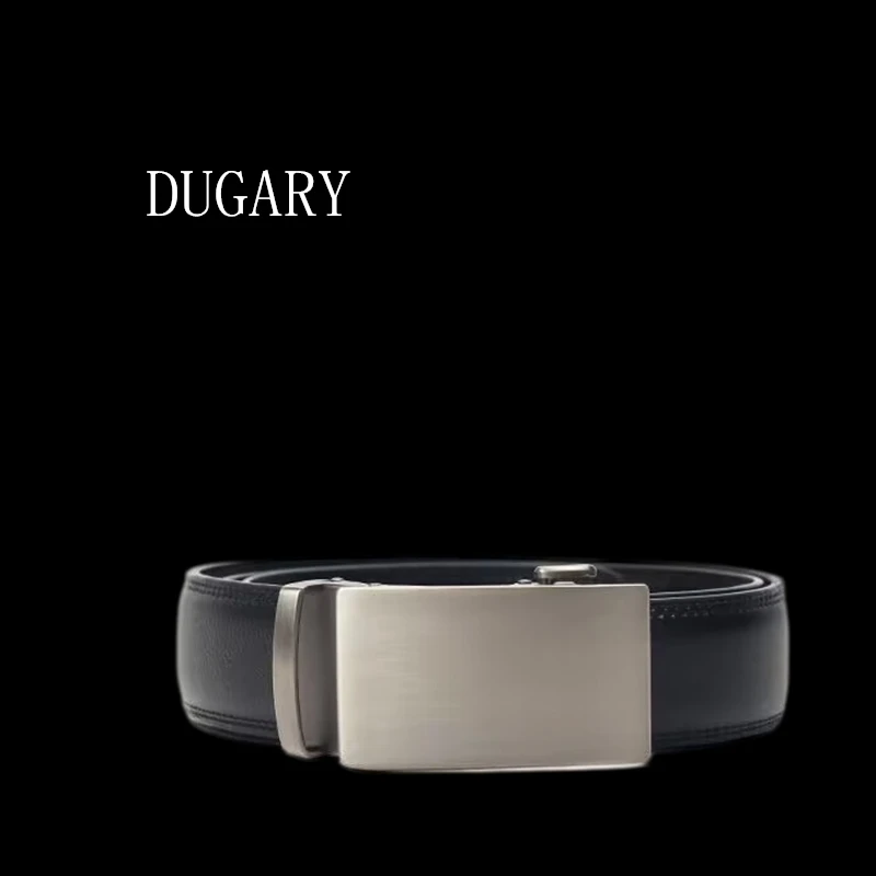 DUGARY Men vintage Leather Belt Metal simplicity Business Fashion Classic brand first layer Cowskin Waist Strap Jeans Men Belt