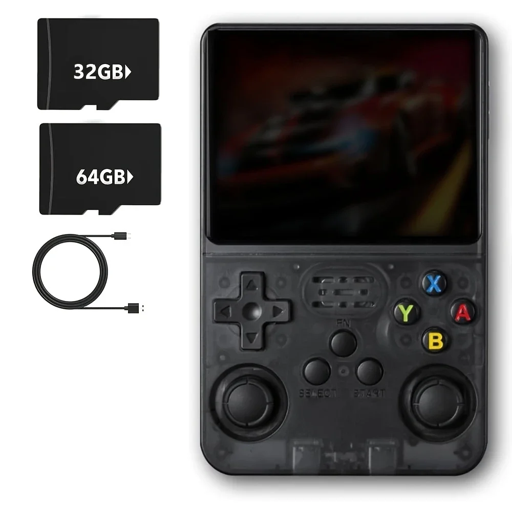 جهاز فيديو R36S ريترو المحمول، نظام لينكس، شاشة IPS 3.5 بوصة، بطارية مدمجة 3000 مللي أمبير في الساعة، محمول قابل لإعادة الشحن، 32 جيجا + 64 جيجا TF #3