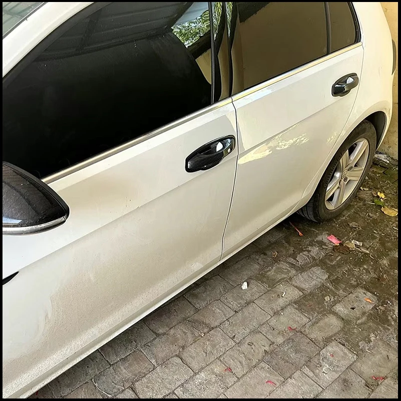 

Car Styling Door Handle Bowl Cover Trim For Volkswagen Golf 7 MK7 2014 2015 2016 Handle Frame Cover Sticker Trim Auto Parts