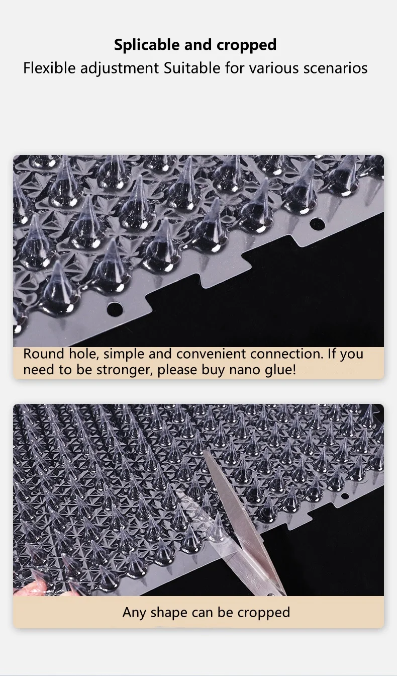 Mit Prickle Strips Spikes Straps Halten Katze Hund Weg Graben Klettern Pet Supply Pad Anti-Katze Hund Matte Schützen anlage – Detail 2