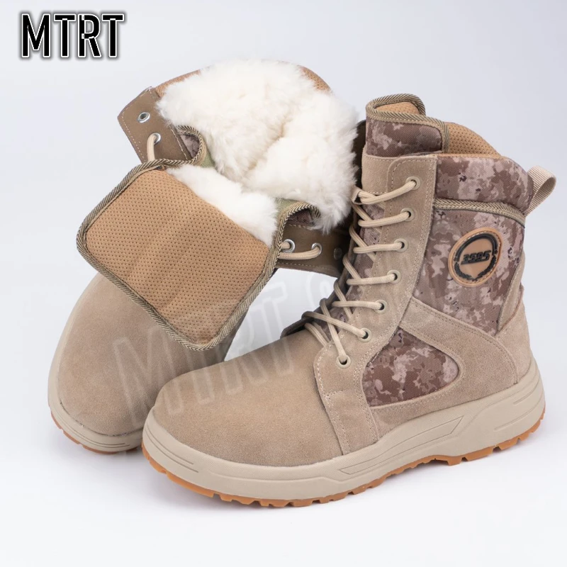 Winter Waterproof Warm High Top Boots Motorcycle Riding Boots Thick Fleece and Anti Slip Boot Snow Boots Warm Plush Shoes